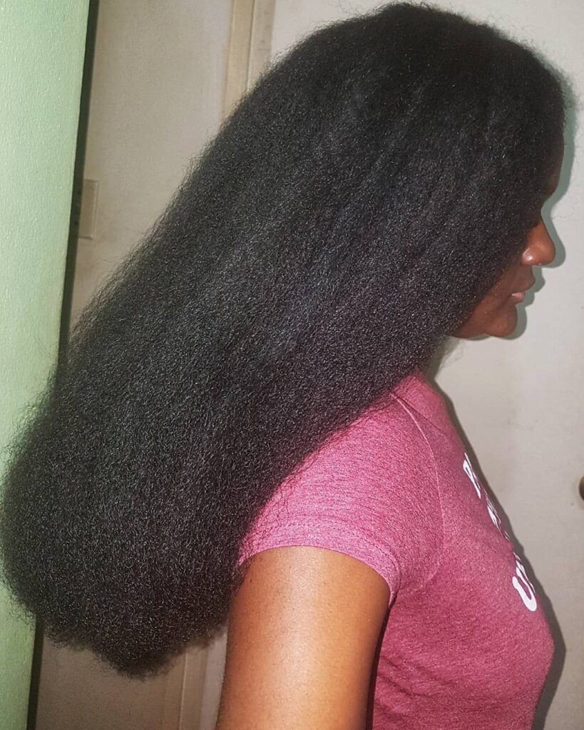 someone with a blow out hair