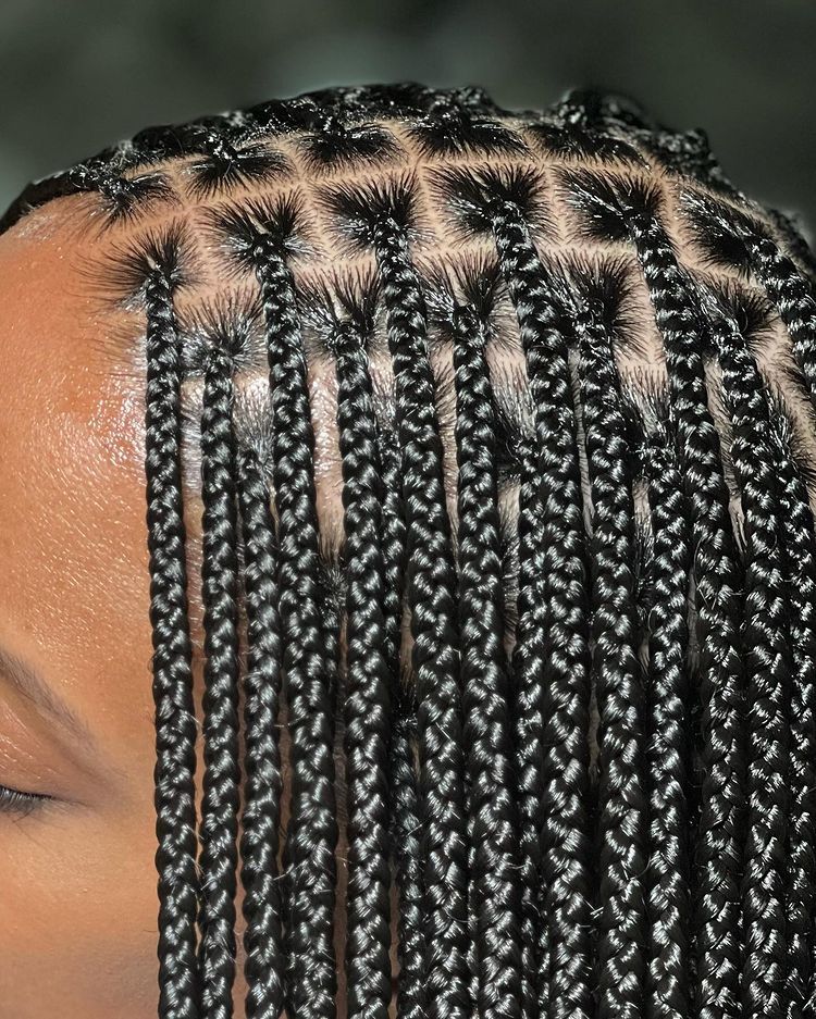 someone with braids
