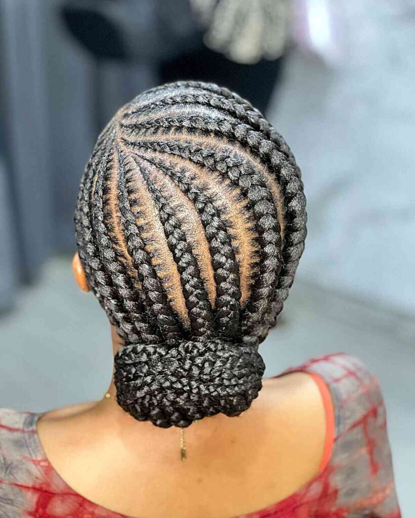 someone with flat braids