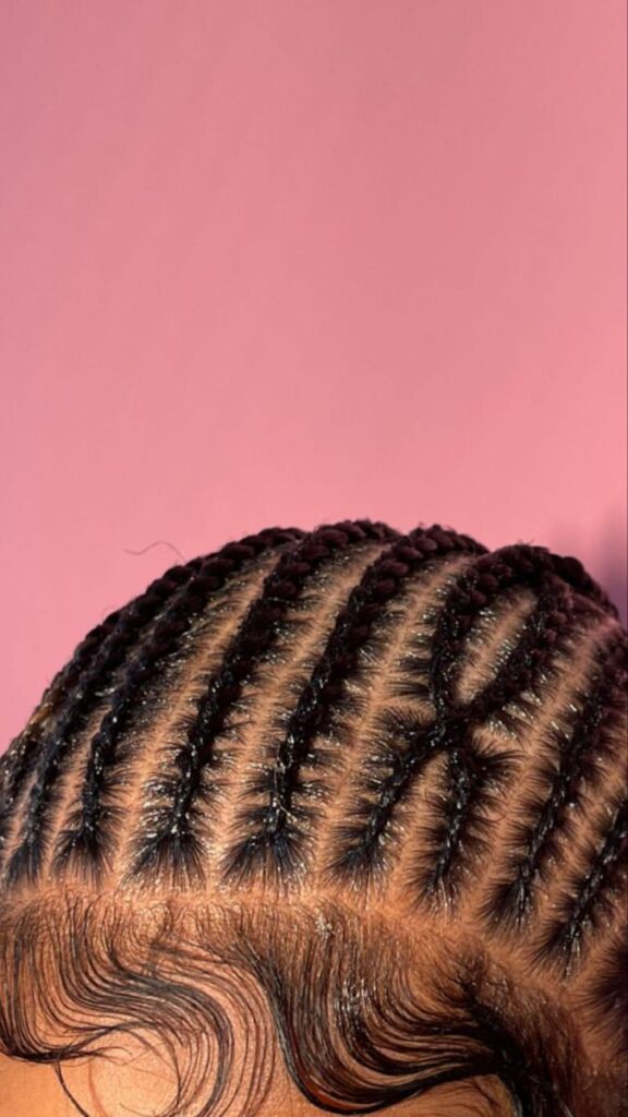 cornrows with styled edges