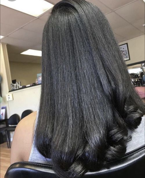 a well curled stretched hair