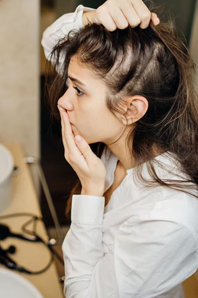 someone discovering a scalp mistake