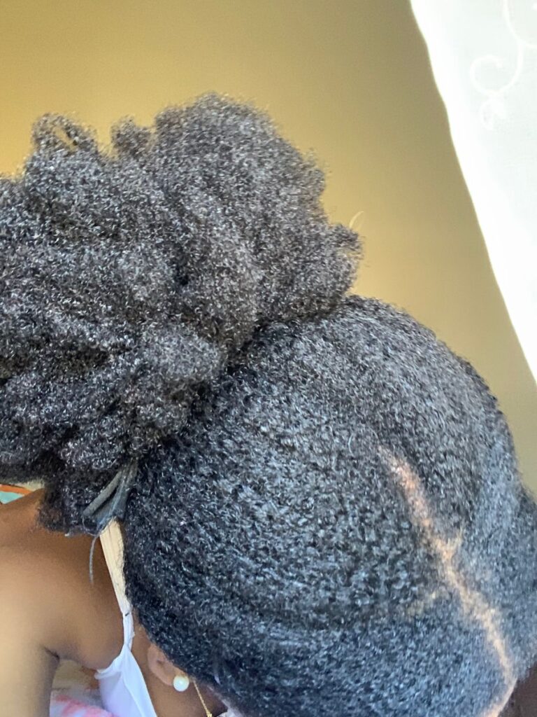 someone with 4C hair