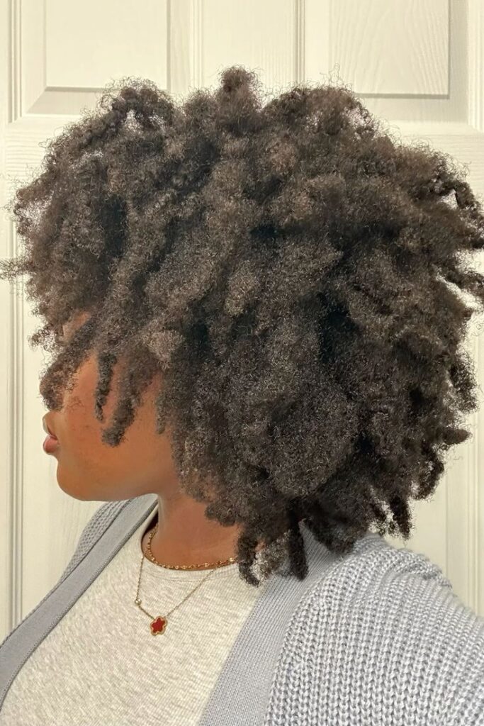 someone with dry styled hair