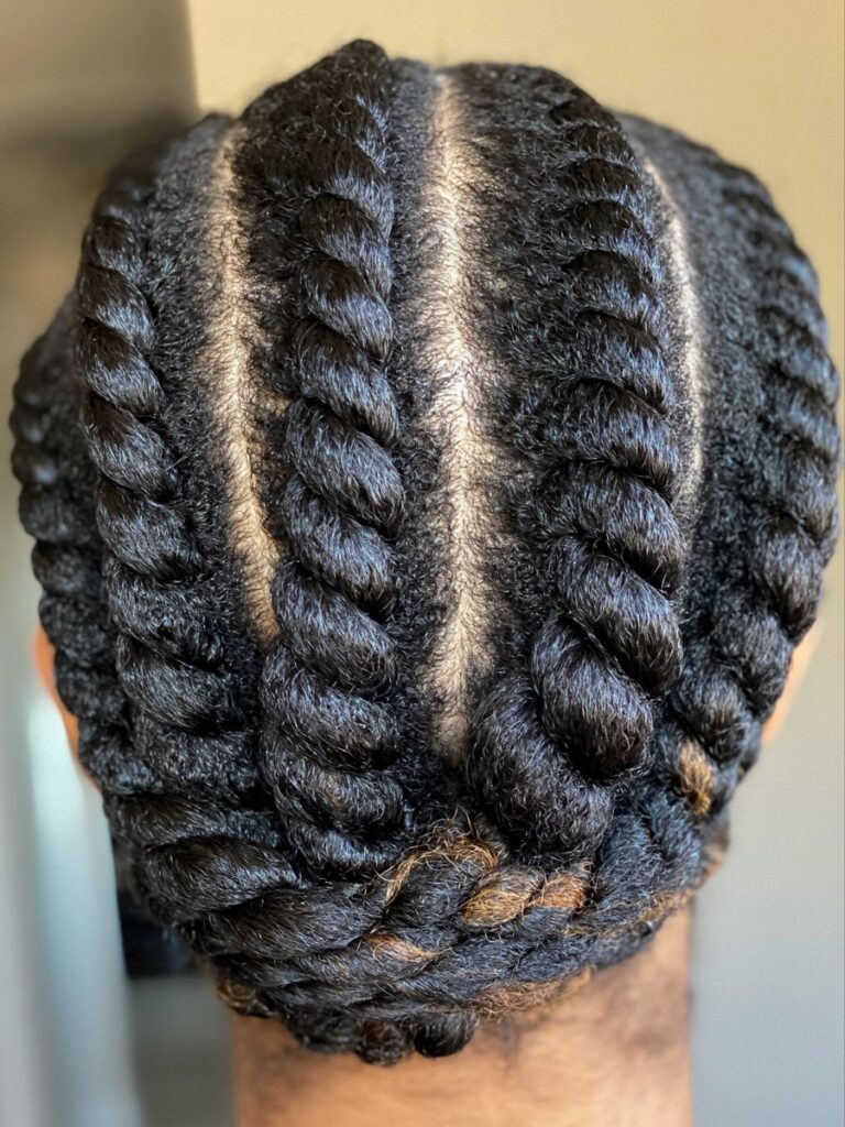 someone with a flat twist