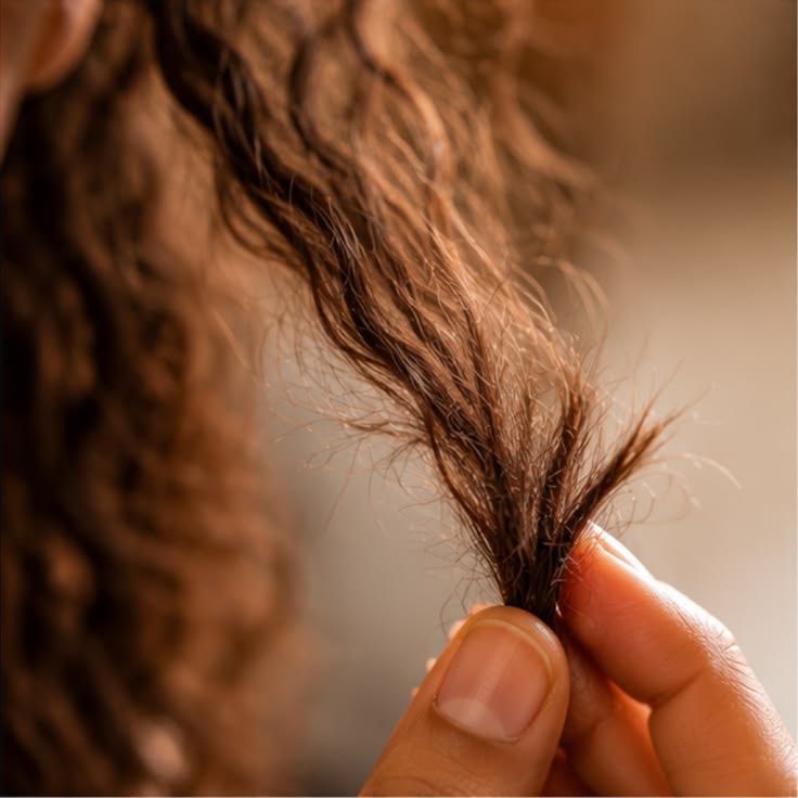 someone having hair breakage nor shedding