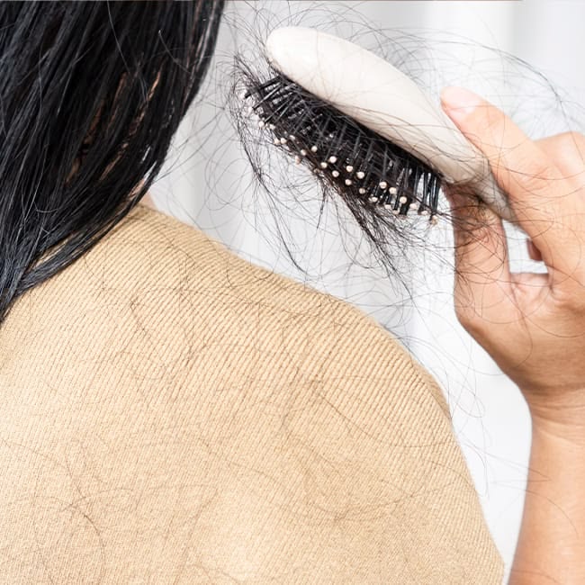 hair breakage from brushing a dry hair