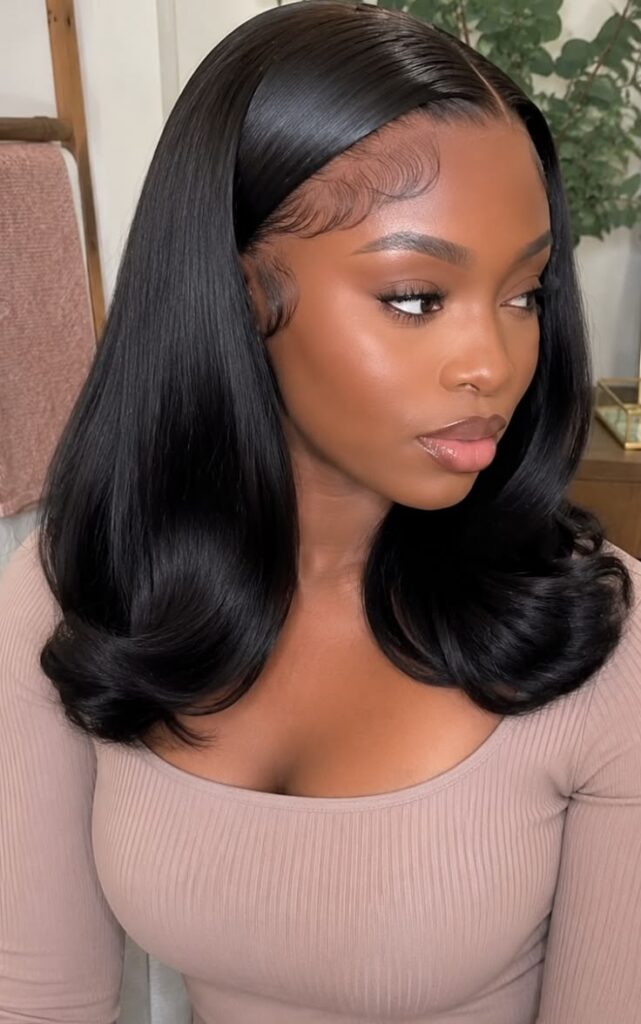 someone with wig