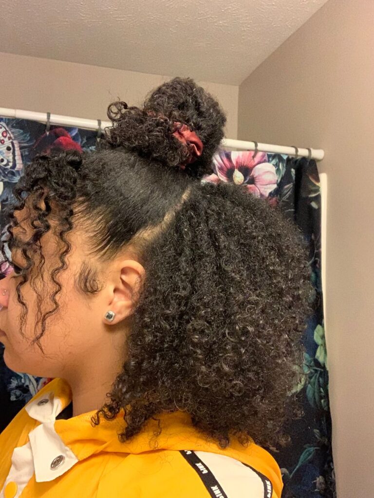 half up half down natural hair
