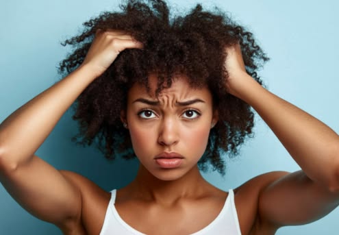 someone with itchy scalp