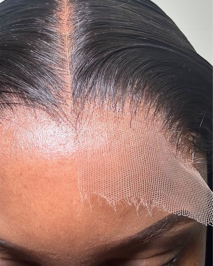someone with lace front wig