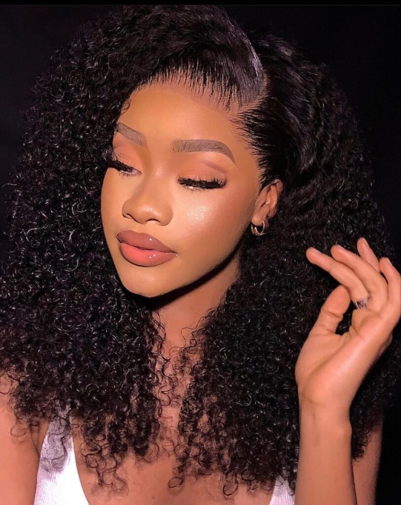 someone with pixie curl
