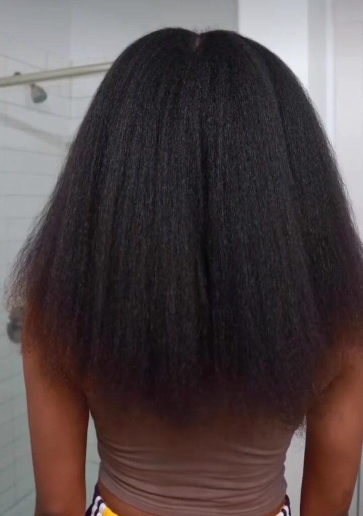someone with a relaxed hair
