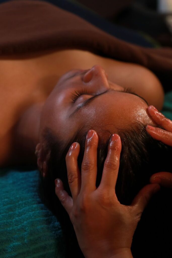 someone getting scalp massage as part of healthy scalp habits
