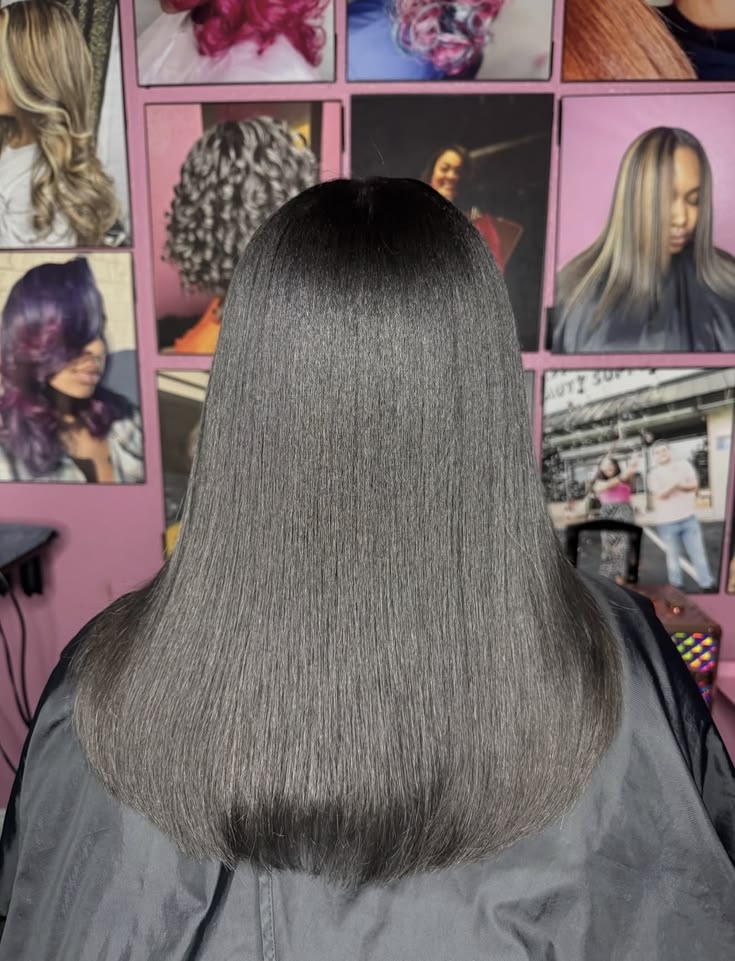 flat ironed her