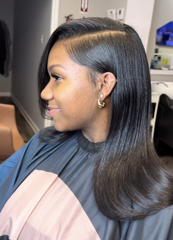 someone that stretched her long hair