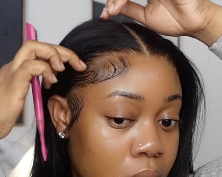 someone wearing a wig