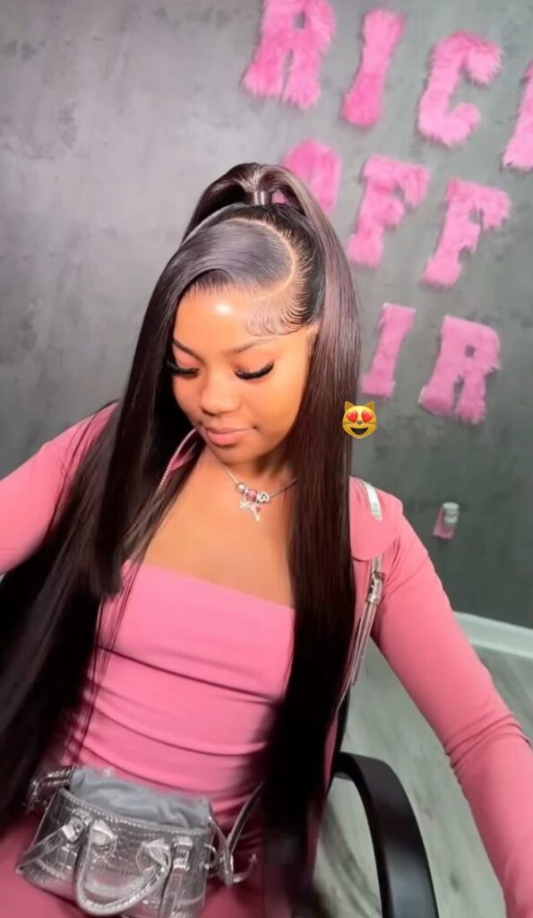 someone wearing wig