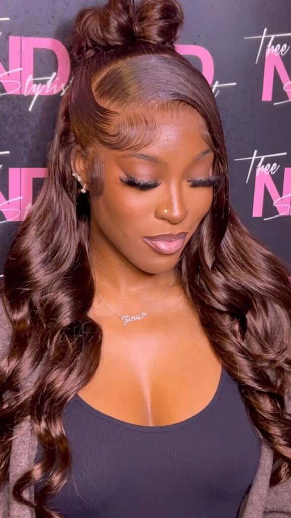 someone wearing wig