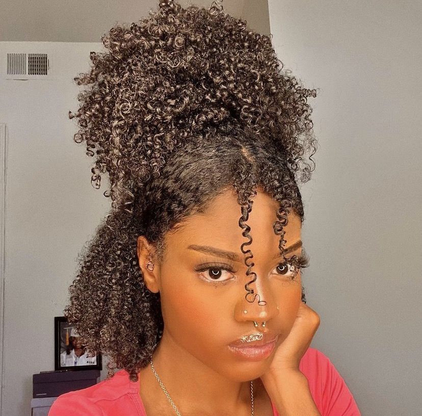 a girl that styled her natural hair