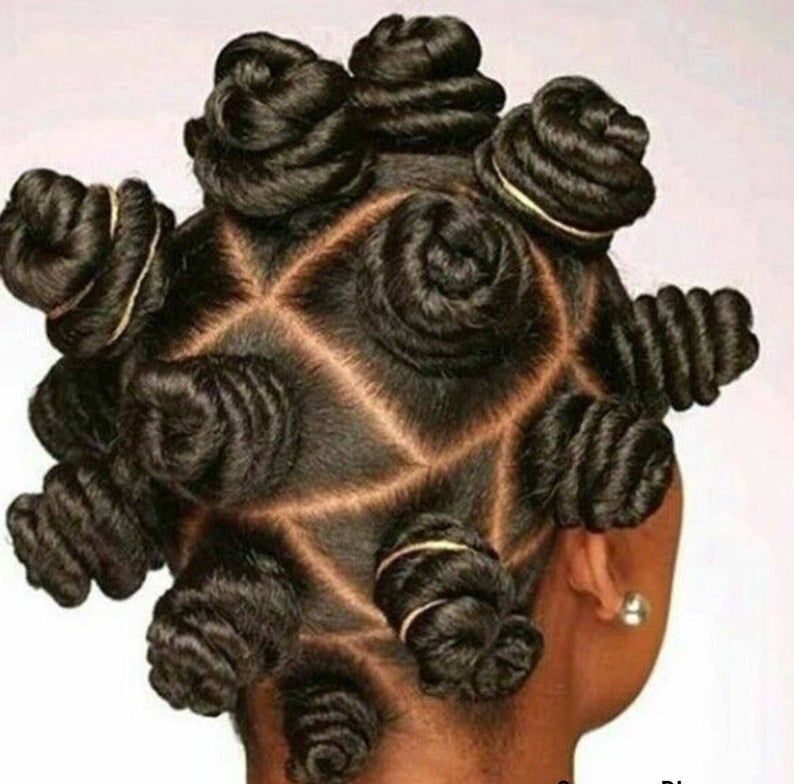 someone with bantu knot