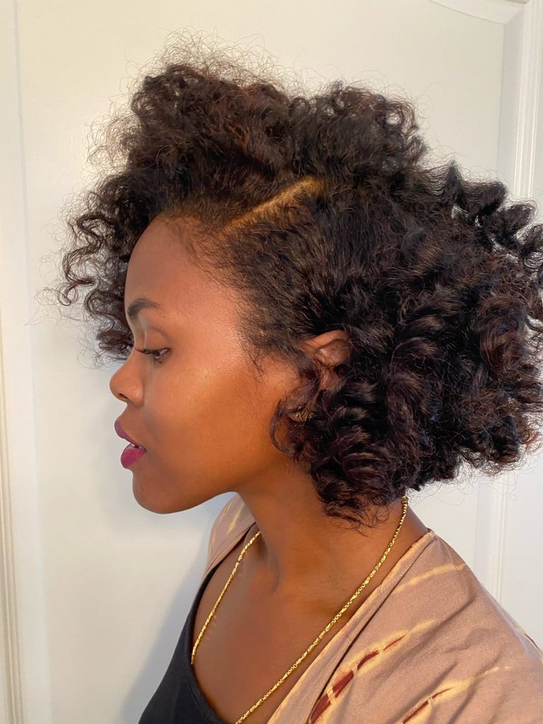 someone with bantu twist out