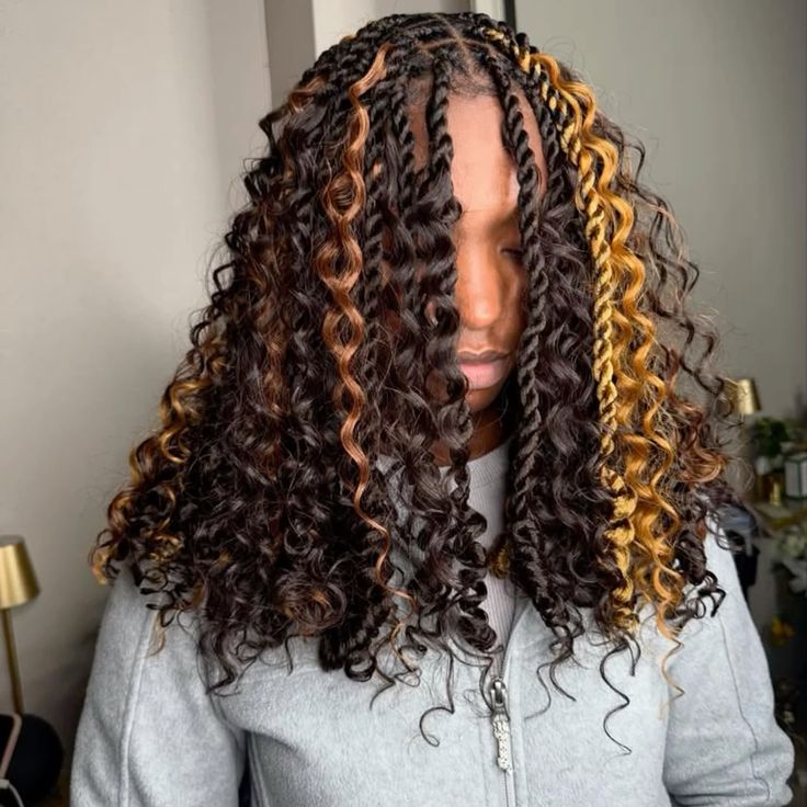 someone with boho twists