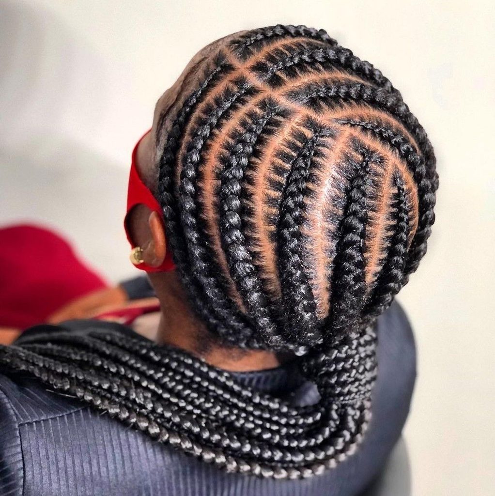 someone with braided pony tail