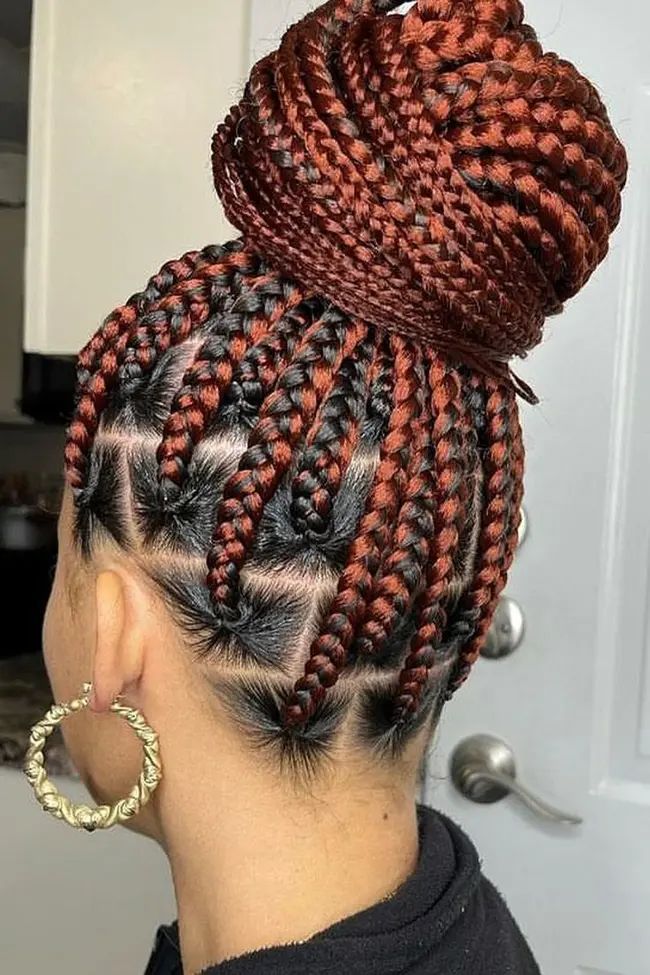 someone with braided updo
