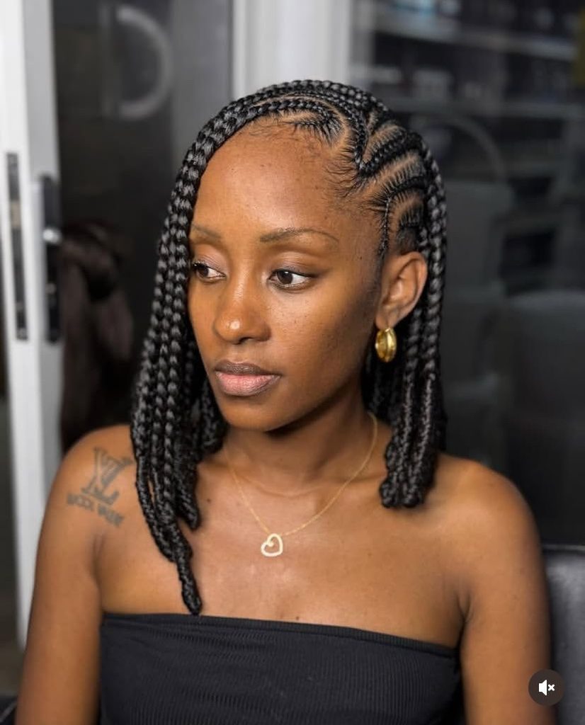 someone with cornrows bob protective styles
