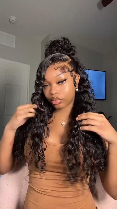 someone with full lace wig protective styles
