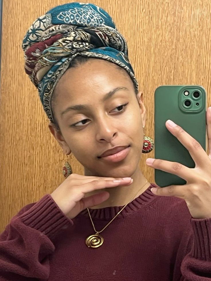 someone with headwrap styles for bad hair days
