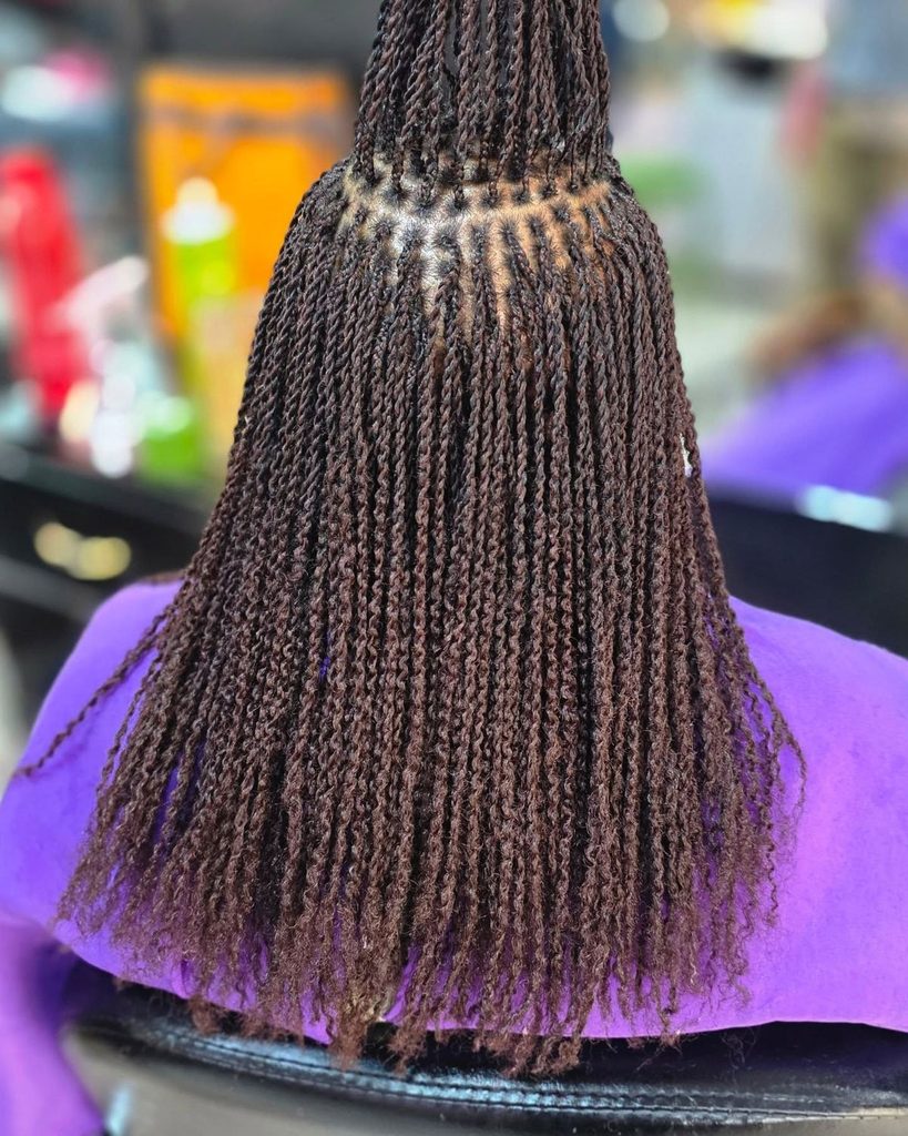 someone with kinky twists protective styles
