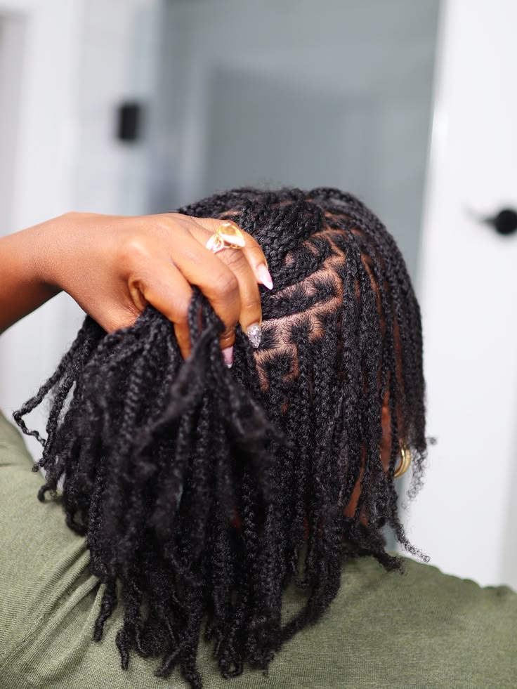 someone with mini braids