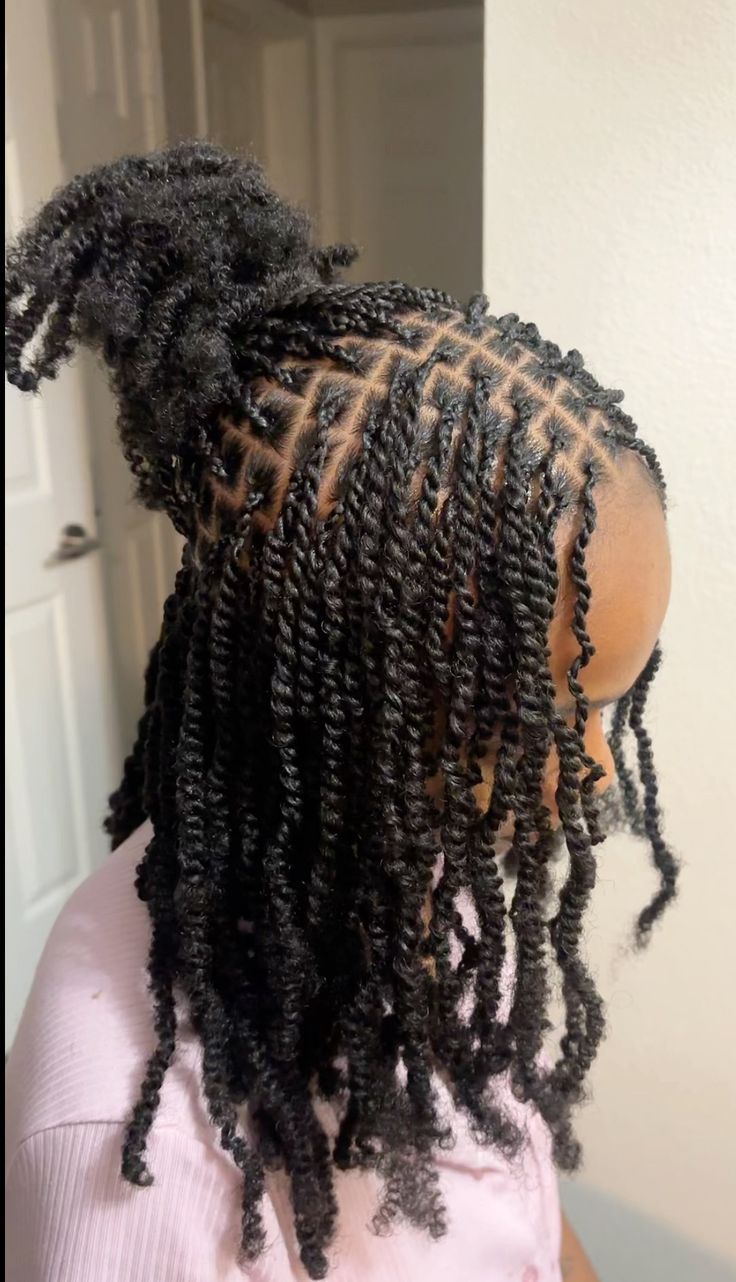 someone with mini twists