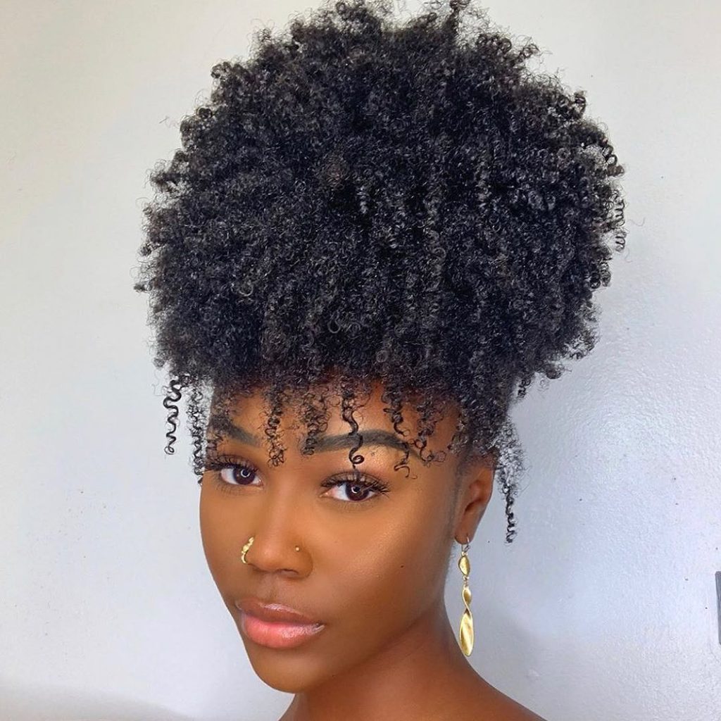 someone with pineapple updo 