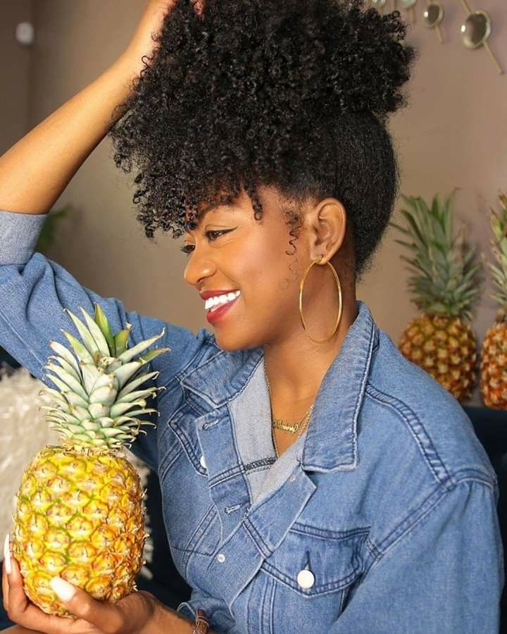 someone pineapple updo