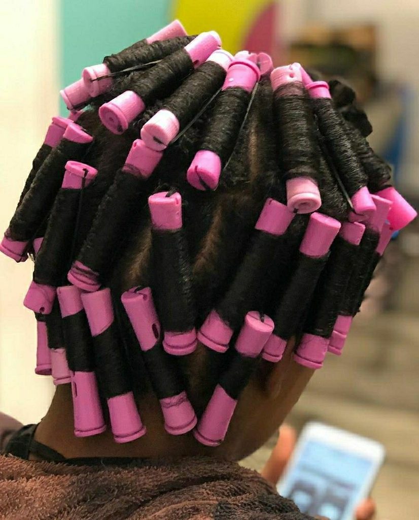 someone with perm rod set up