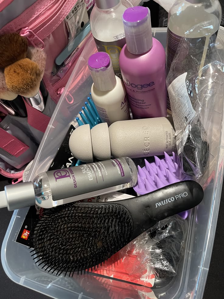 the travel wash day setup