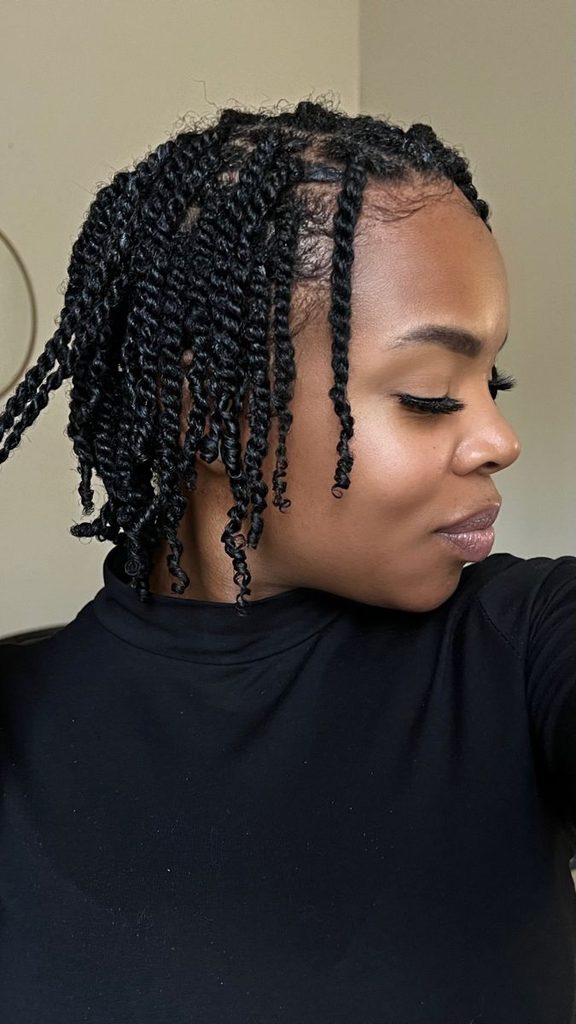 someone with wet twists set