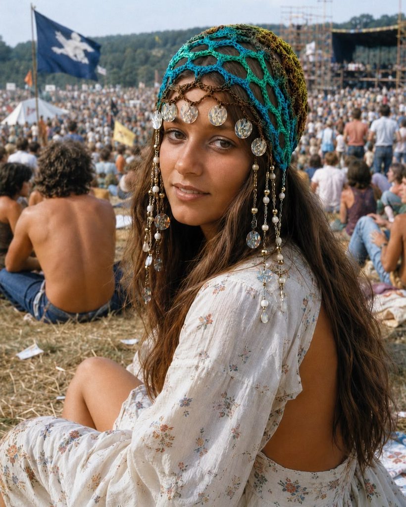 someone with wrap for a festival