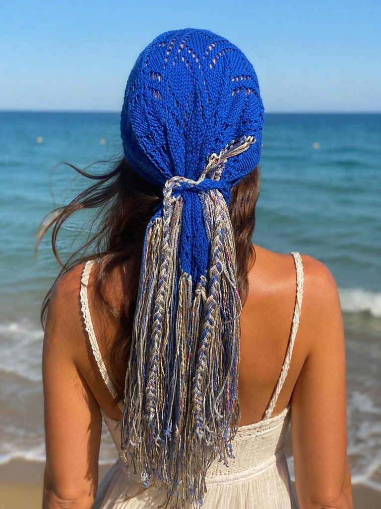 someonw with wrap with fringe detail