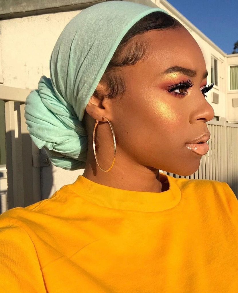 someone with wrap with a refreshing root spritz