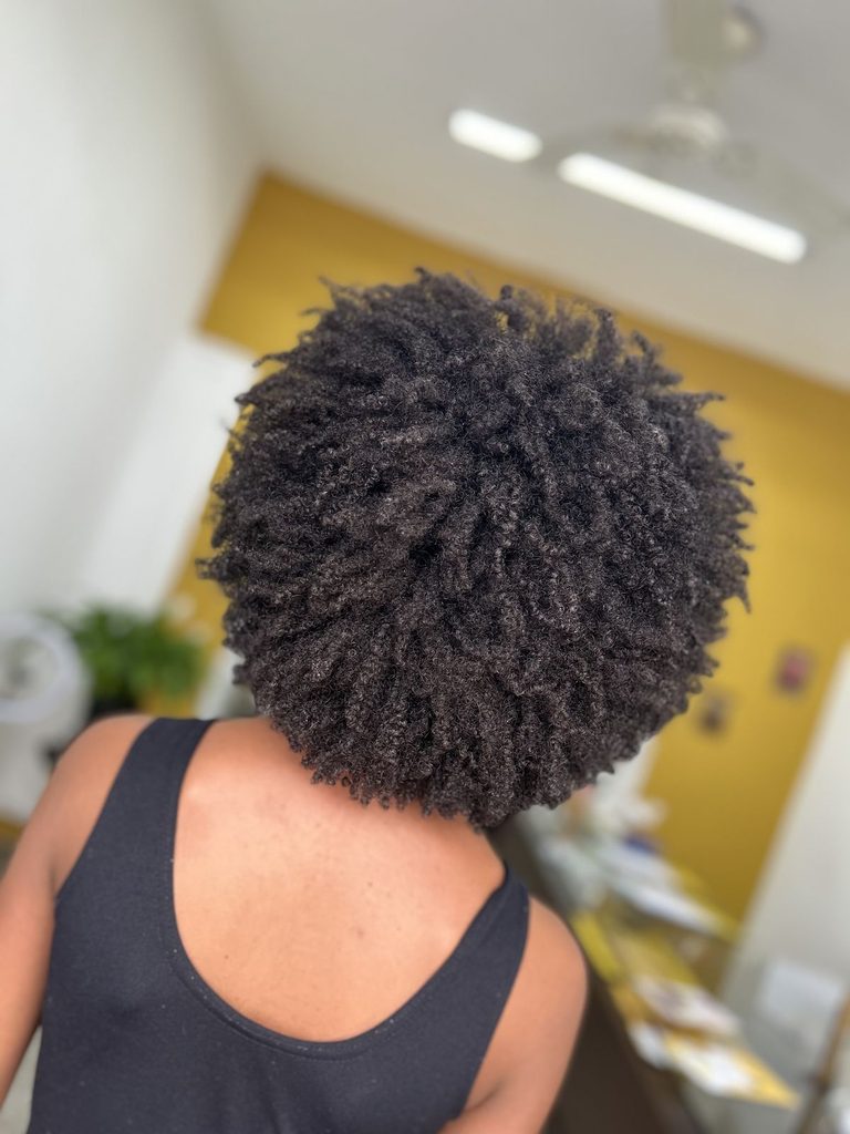 someone with natural hair