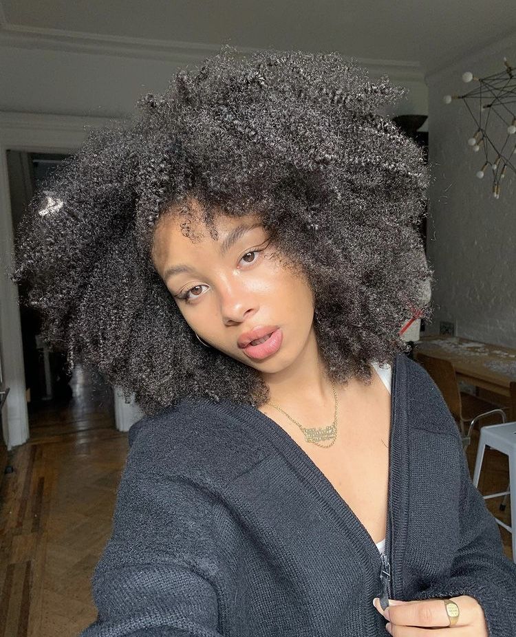 someone with her natural hair