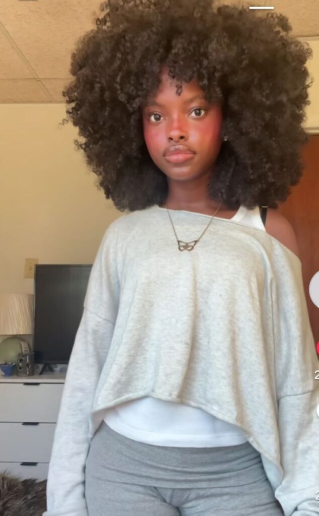 someone with afro hair