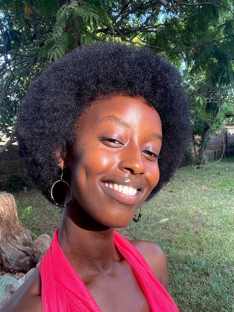 black girl in afro hair