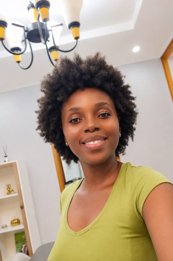 someone with afro hair