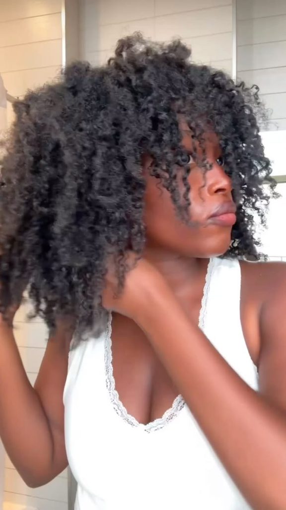 someone with braid out