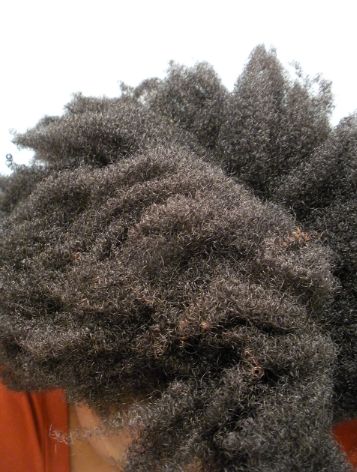 picture of hair that needs homemade hair masks for dry type 4 hair